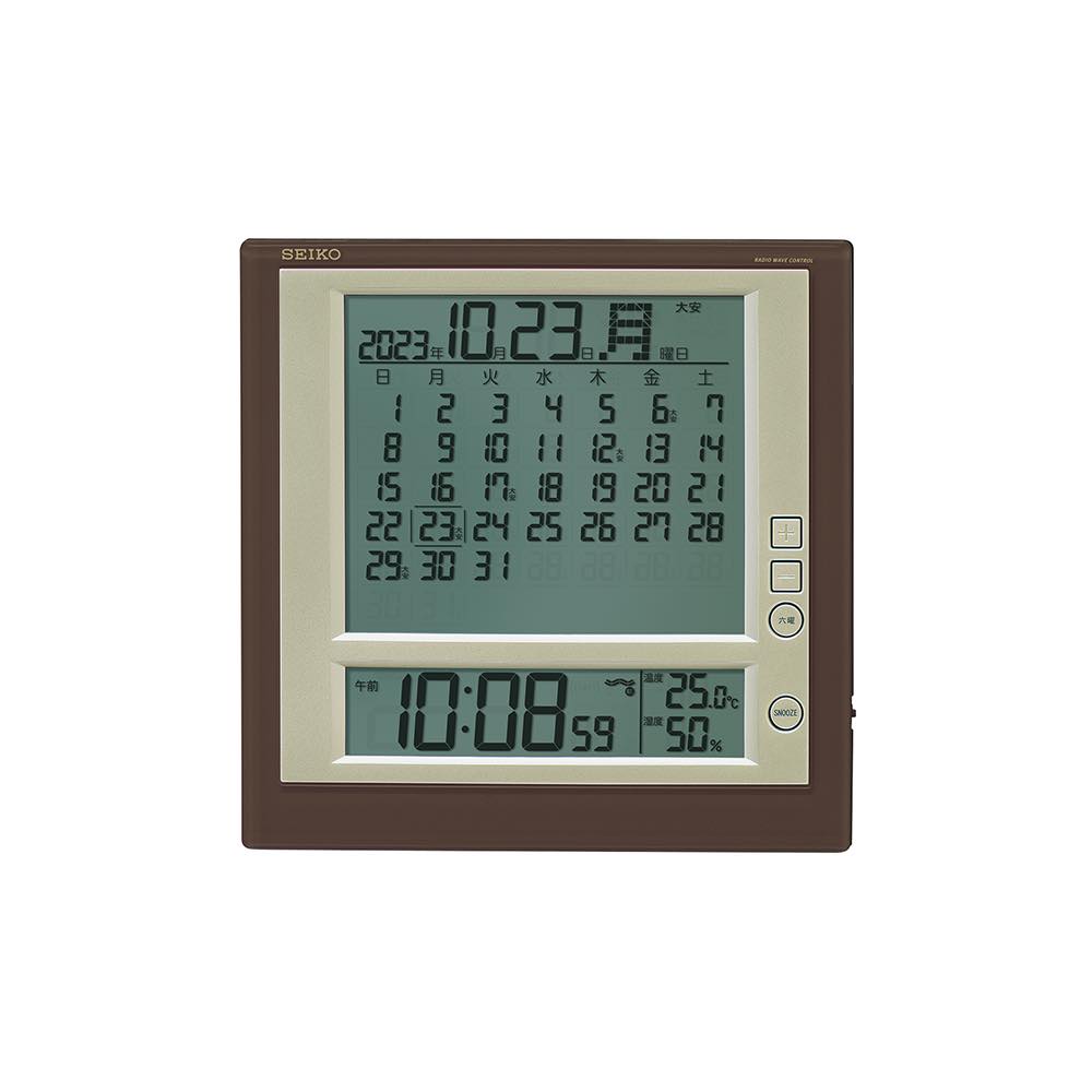 セイコー】SEIKO 掛置兼用デジタルカレンダー電波時計 SQ422B 【時の 